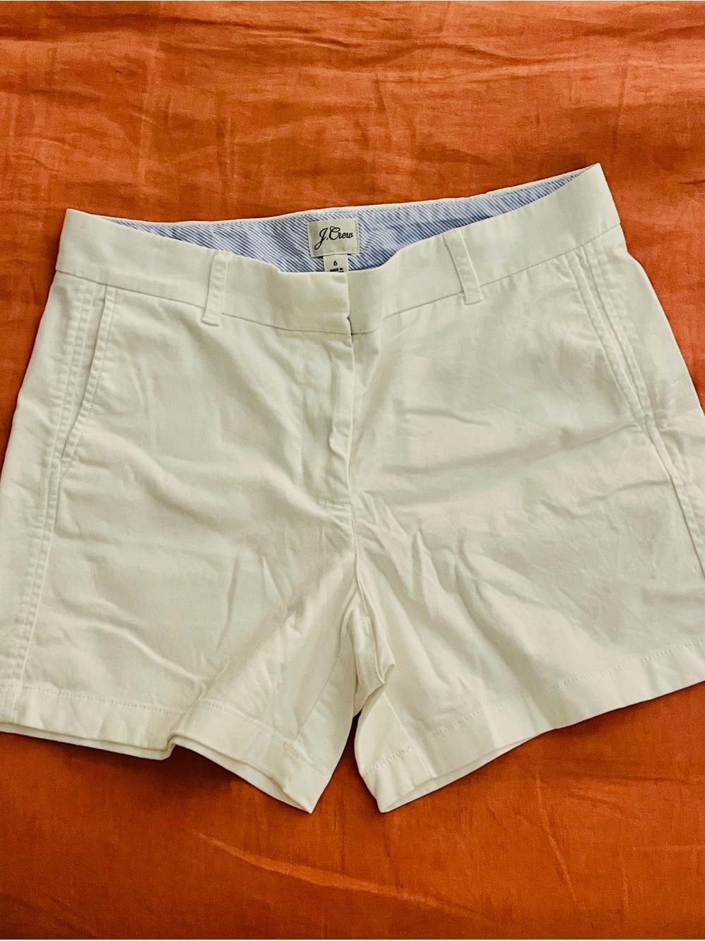 J. Crew Women's White Cotton Chino Shorts